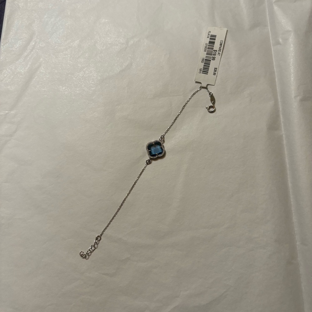 NEW Blue Stone Silver Bracelet 925 Italy